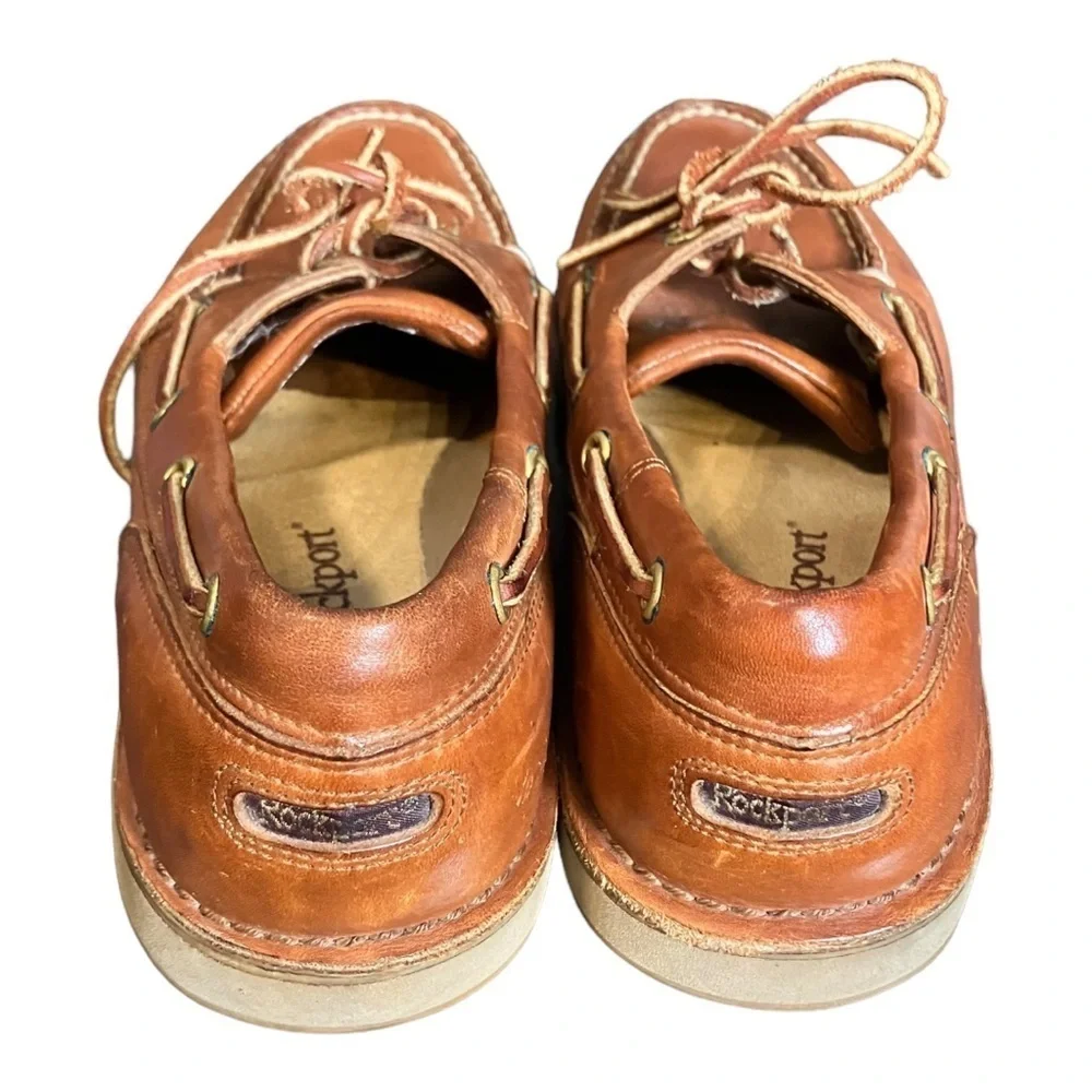 Rockport Perth Leather Boat Shoes Size 8M